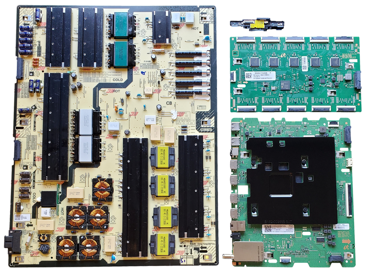 QN85QN90BAFXZA Samsung TV Repair Parts kit, BN94-17721D / BN94-17361E Main Board, BN44-01167B Power Supply, BN94-17426B LED Driver, BN59-01397A Wifi, QN85QN90BDFXZA AC02, QN85QN90BAFXZA AA01