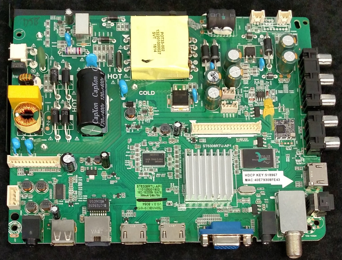 SY16157 Element Main Board / PS, ST6308RTU-AP1, 110105001902, T500HVN08.2, SY16157, 890-M00-60E99, ELST5016S (D6A2M Serial)