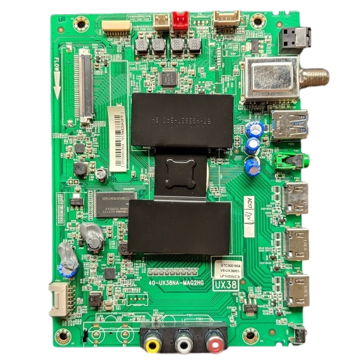 T8-55NA1G-MA2 TCL Main Board, GTC000195A, 40-UX38NA-MAG2HG, V8-UX38001, LF1V025, 55FS3750