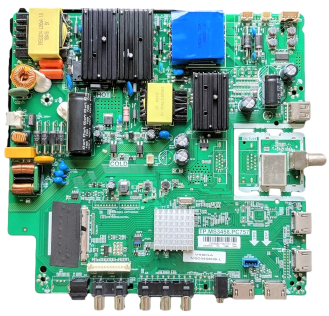 TBTV58HA-MAIN-V1 SCEPTRE Main Board/Power Supply, TBTV58HA-MAIN-V1, TP.MS3458.PC757, CC500PV4D, TBTV58HA