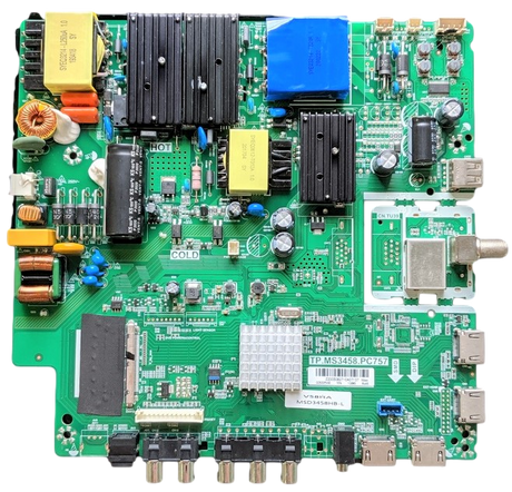 TBTV58HA-MAIN-V1 SCEPTRE Main Board/Power Supply, TBTV58HA-MAIN-V1, TP.MS3458.PC757, CC500PV4D, TBTV58HA