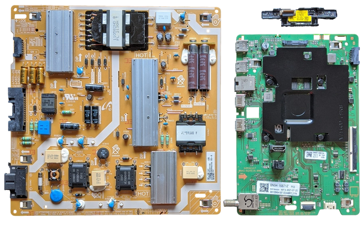 UN55AU8000FXZA Samsung TV Repair Parts kit, BN94-16871Z Main Board, BN44-01110C Power Supply, BN59-01359A Wifi, CA01, UN55AU800DFXZA, UN55AU8000FXZA