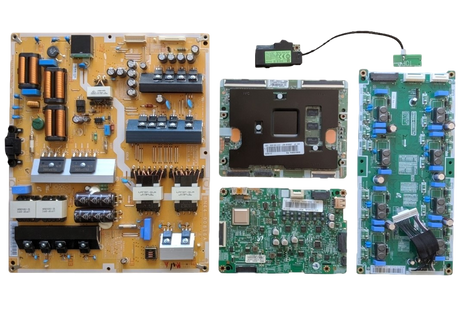 UN65JS9000FXZA Samsung TV Repair Parts Kit, BN94-09930A Main Board, BN44-00816A Power Supply, BN95-02061A T-Con, BN44-00817A LED Driver, BN59-01194D Wifi, UN65JS9000FXZA TS01, UN65JS9000FXZA