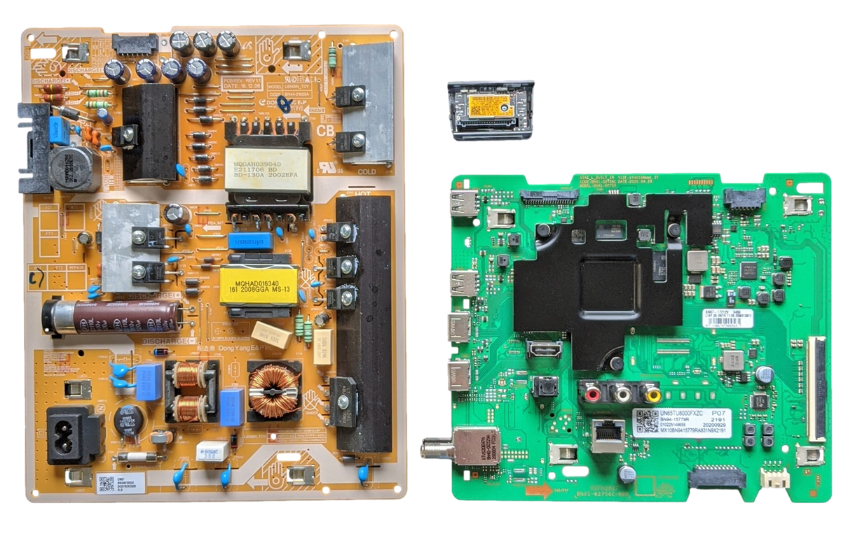 UN65TU8000FXZA Samsung TV Repair Parts Kit, BN94-15274H Main Board, BN44-01055A Power Supply, BN59-01342A Wifi, UN65TU8000FXZA, UN65TU8200FXZA