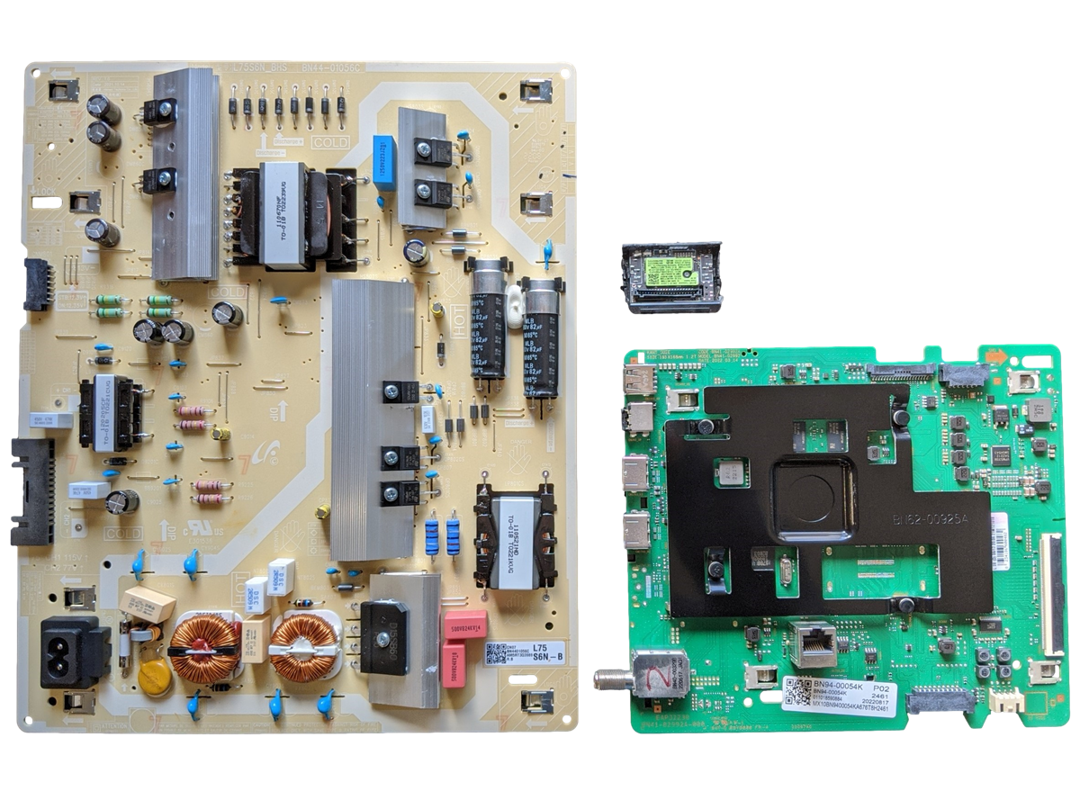 UN75TU690TFXZA Samsung TV Repair Parts Kit, BN94-00054K Main Board, BN44-01056C Power Supply, BN59001341B Wifi, UN75TU690TFXZA, UN75TU7000FXZA (UA12), UN75TU700DFXZA (UA12)