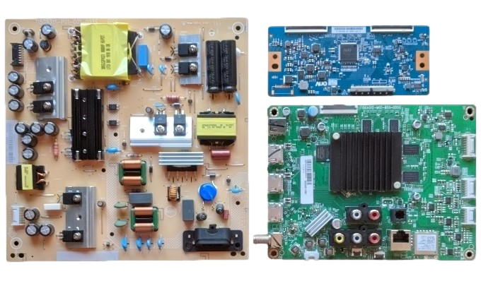 V555-G1 Vizio TV Repair Parts Kit, 756TXICB02k040 Main Board, ADTVI2815AAV Power Supply, 55.55T32.C28 T-Con, V555-G1 (LTMWYIKV, LTMWYILV, LTCWYIMV, LTCWYINV Serial)