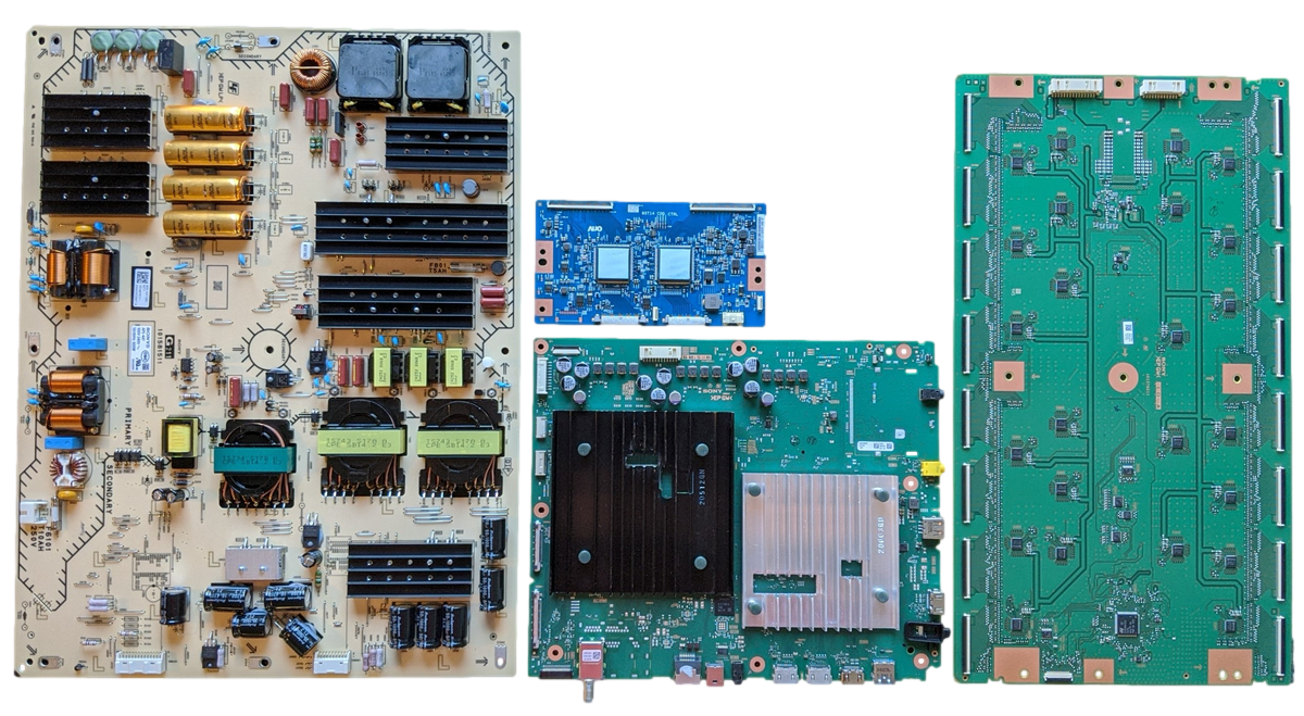 XR-85X95K Sony TV Repair Parts Kit, A-5044-976-A Main Board, 1-016-075-11 Power Supply, 1-013-504-11 T-Con, A-5041-950-A LED Driver, XR-85X95K