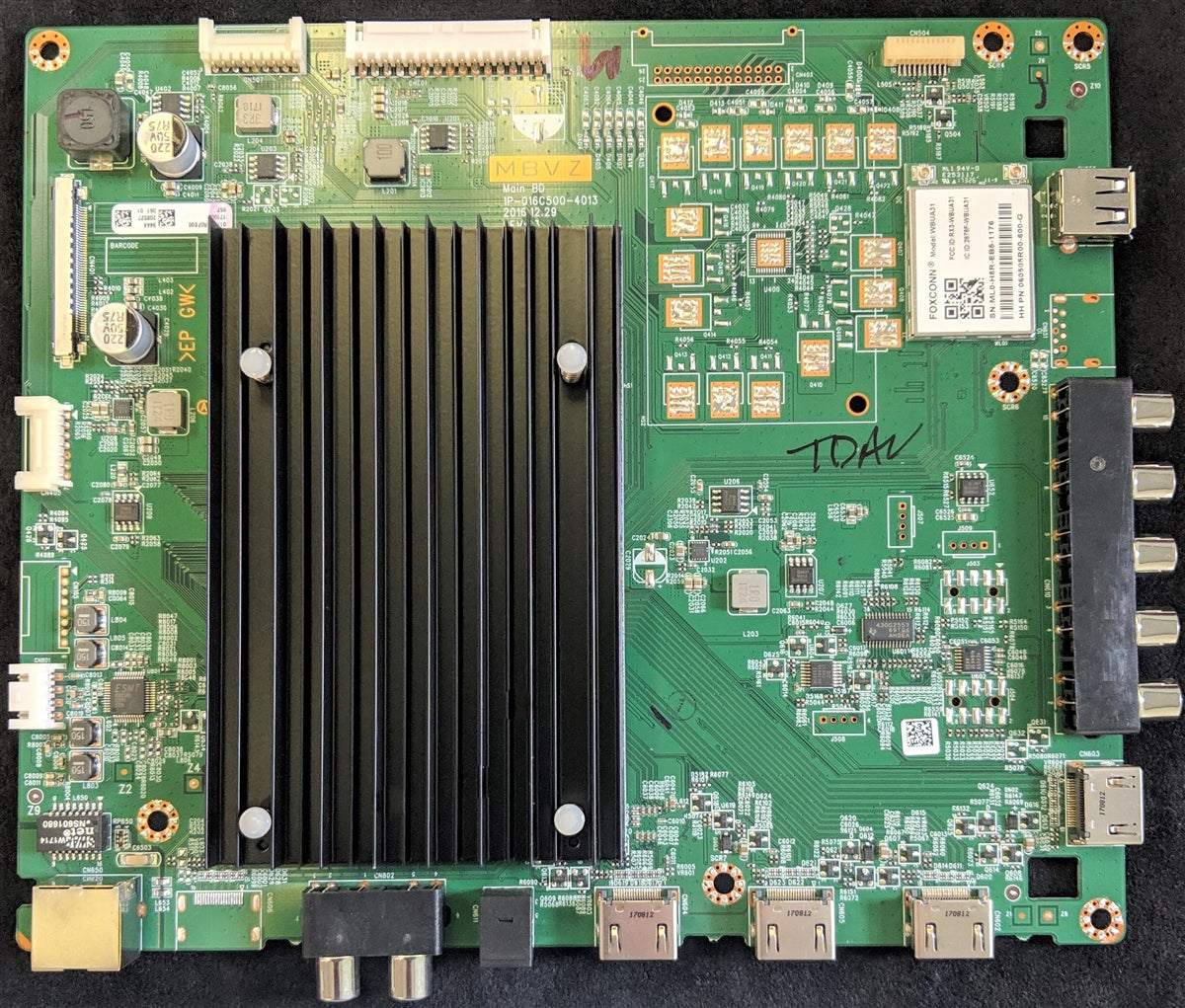 Y8387658S Vizio Main Board, 0170CAR0FE00, 1P-0169X00-4013, M70-E3