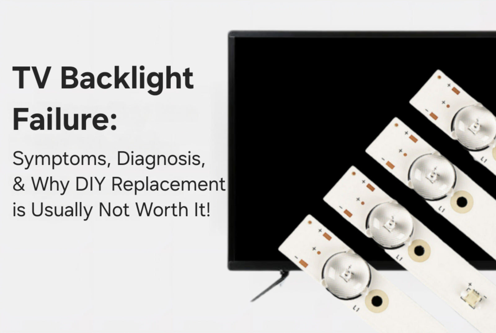 TV Backlight Failure: Symptoms, Diagnosis, & Why DIY Replacement Is Usually Not Worth It