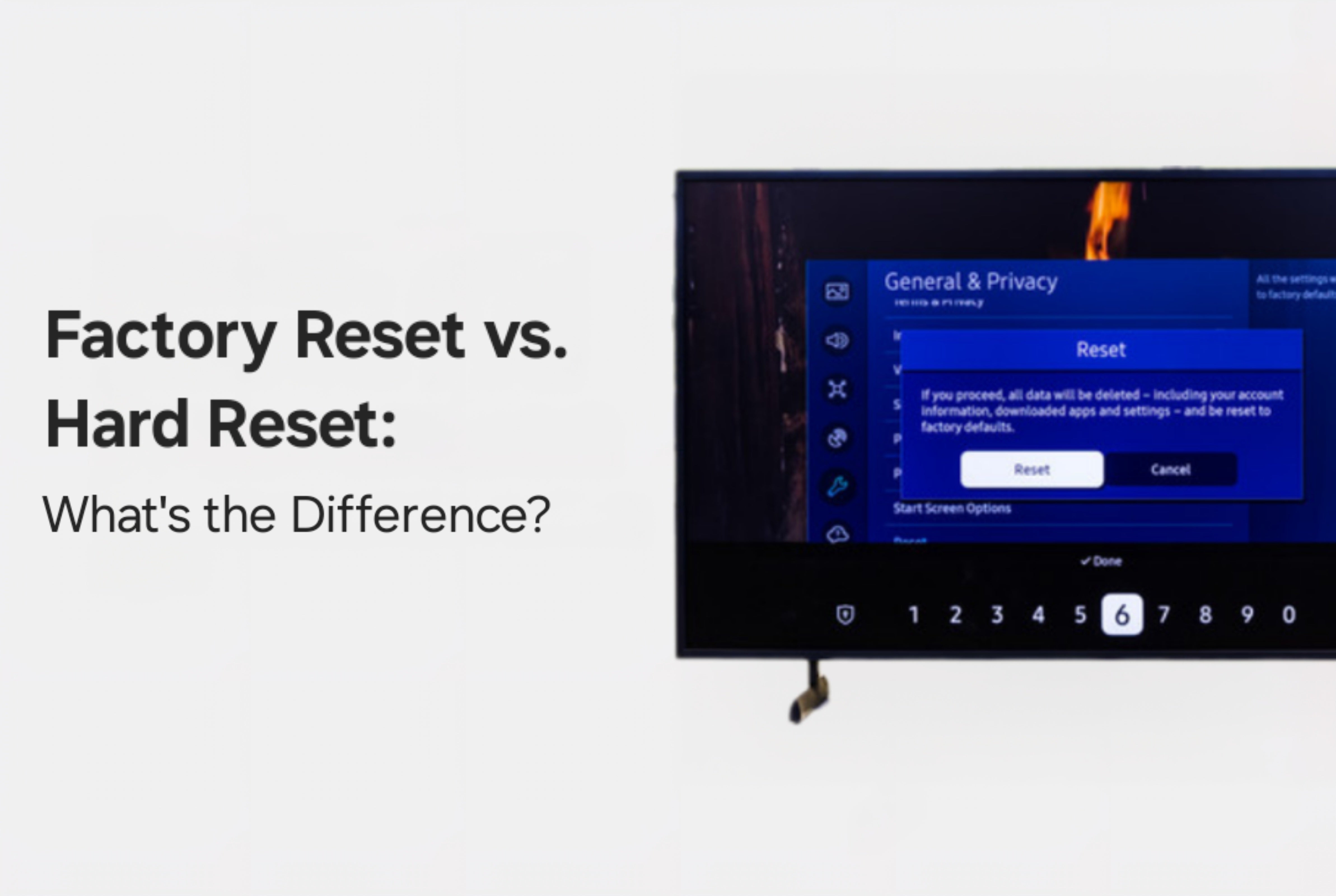Rently smart lock factory reset vs master reset comparison chart