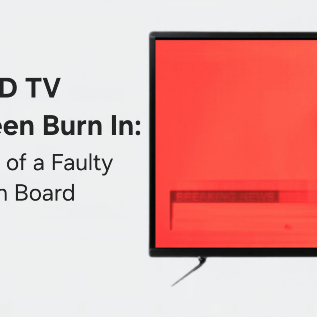 OLED TV Screen Burn In: Signs of a Faulty T-con Board – TV Parts Today