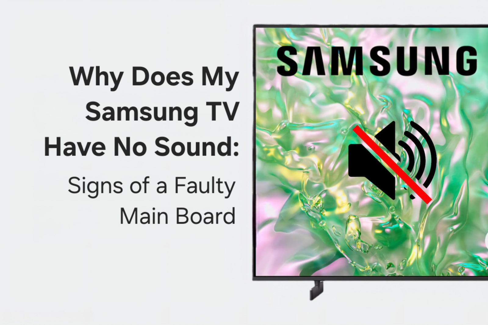Why Does My Samsung TV Have No Sound: Signs of a Faulty Main Board