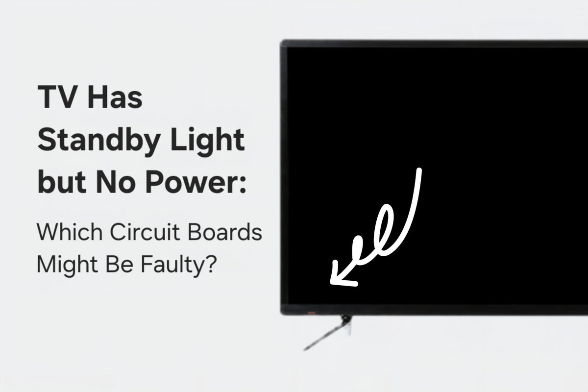 TV Has Standby Light but No Power: Which Circuit Boards Are Faulty?
