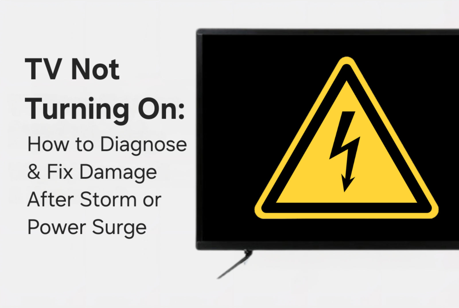 TV Not Turning On: How to Diagnose & Fix Damage After Storm or Power Surge