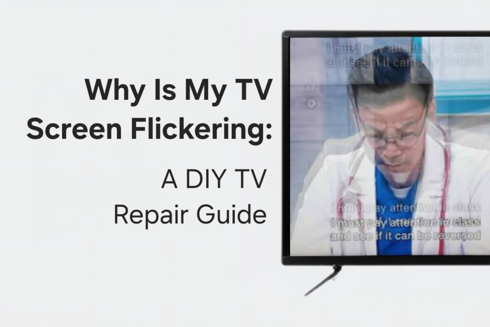 Why Is My TV Screen Flickering: A DIY TV Repair Guide