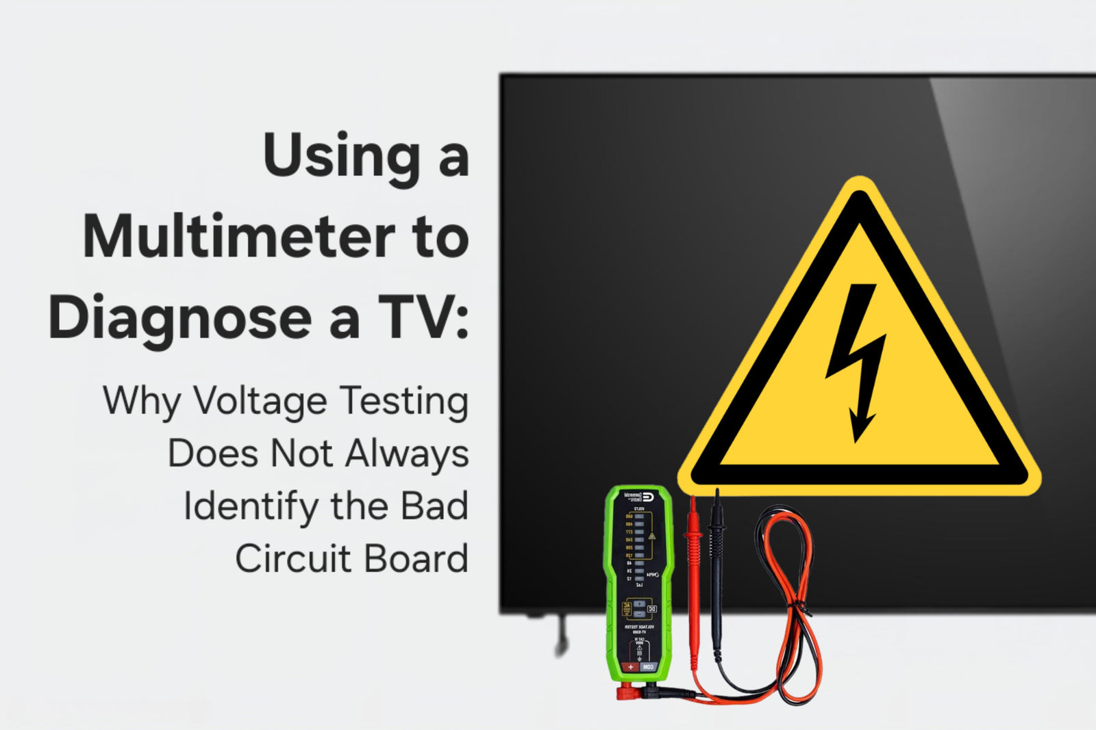 Using a Multimeter to Diagnose a TV: Why Voltage Testing Does Not Always Identify the Bad Circuit Board