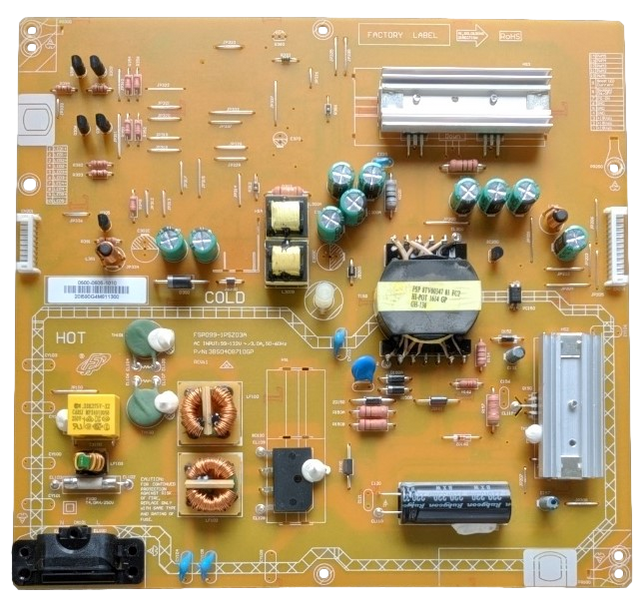 0500-0605-1010 Vizio TV Module, Power Supply, FSP099-1PSZ03A, 3BS0408710GP, E48-D0, E48D0