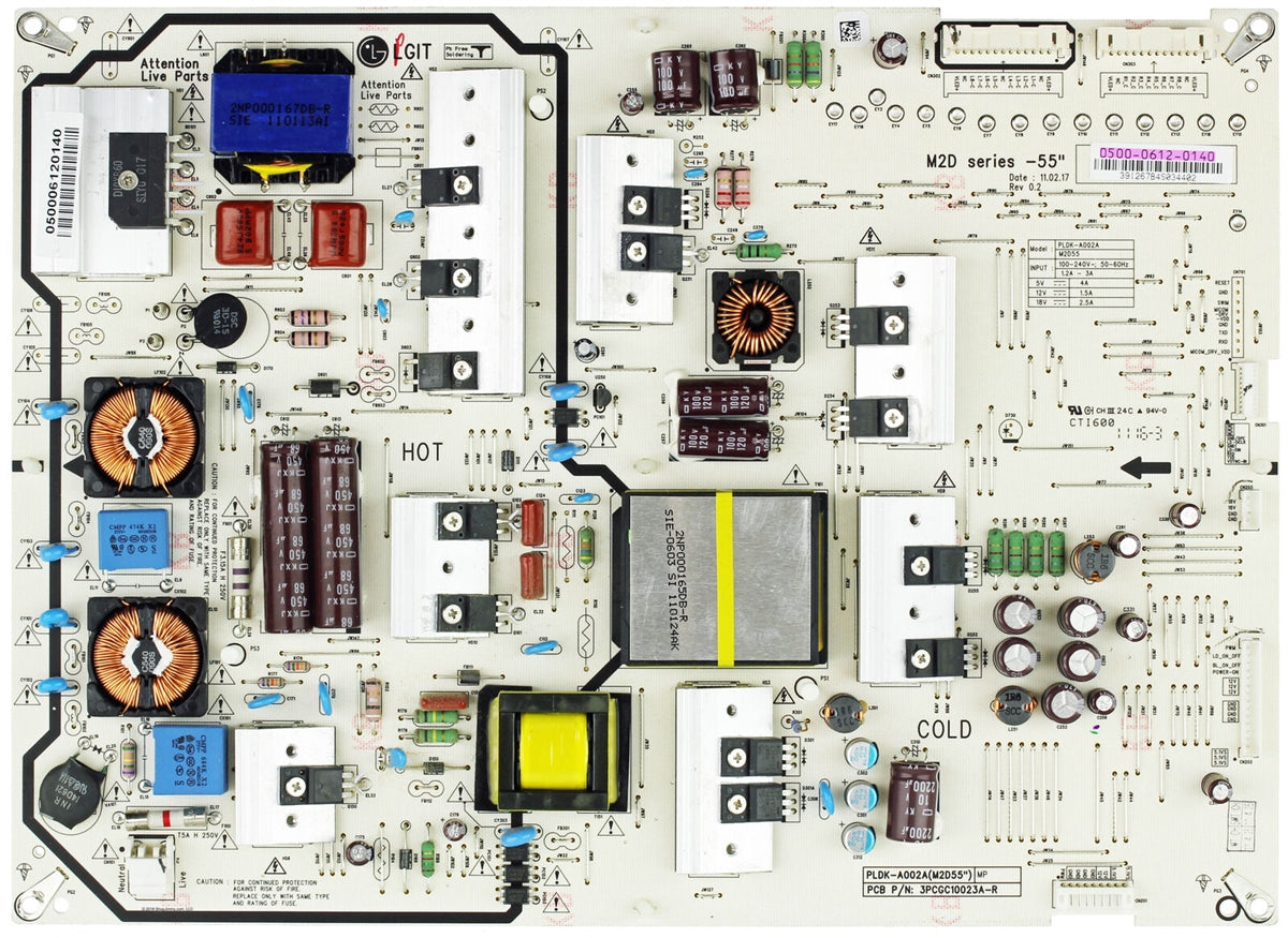 0500-0612-0140 Vizio TV Module, power supply, PLDK-A002A