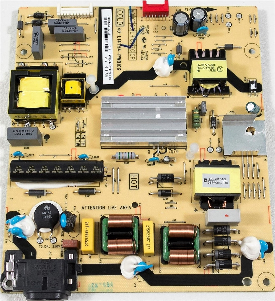 08-L14TWA2 TCL Power Supply, 08-L14TWA2-PW220AN, 40-L14TH4-PWB1CG, 55S405,  55S401, 55S403