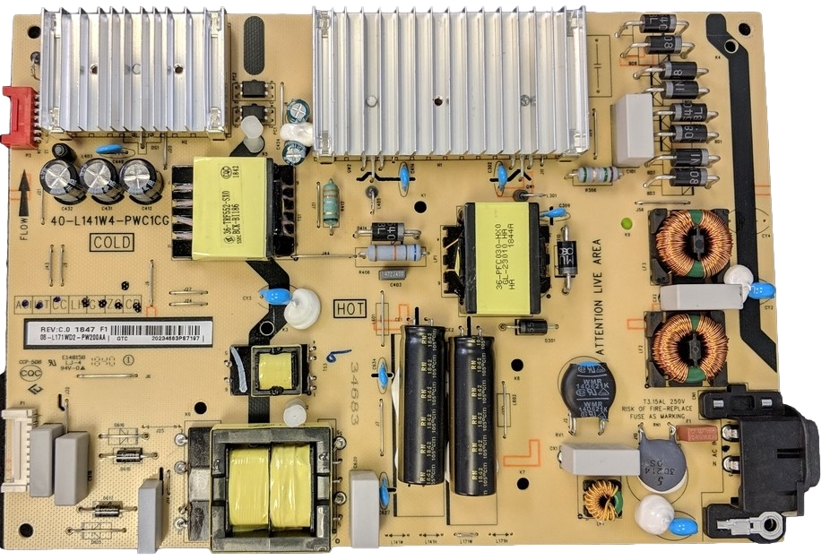 08-L171WD2-PW200AA TCL Power Supply, 40-L141W4-PWC1CG, 65S425