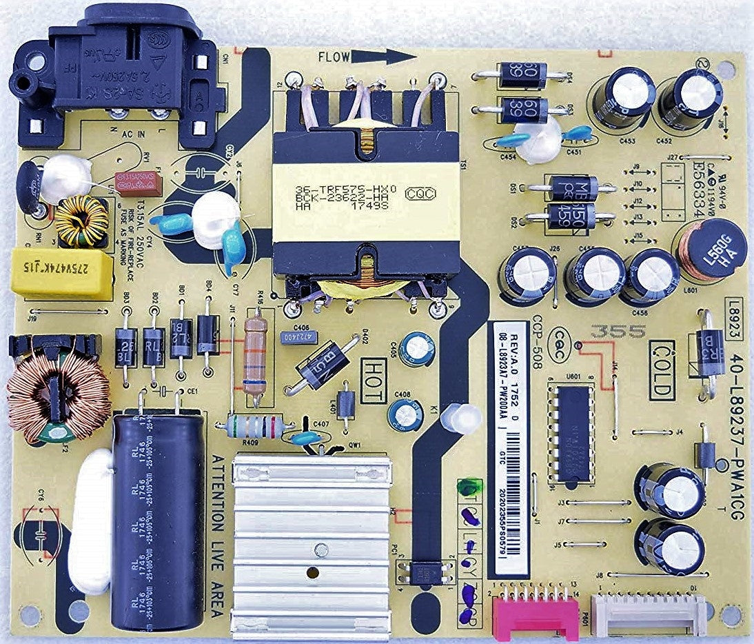 08-L8923A7-PW200AA TCL Power Supply, 40-L89237-PWA1CG, 08 08-L8923A7-PW200AA TCL Power Supply, 40-L89237-PWA1CG, 08