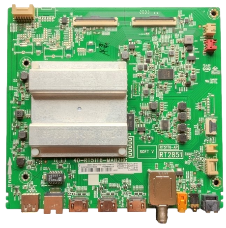 08-RT51T19-MA200AA TCL Main Board, 08-CS65TML-LC273AA, 40-RT51T6-MAB2HG, V8-R851T02-LF1V400, 65S434