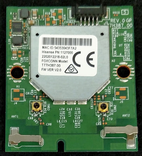 1127000 Hisense Wi-Fi Board, T77H387.00, 48H5, 50H5G