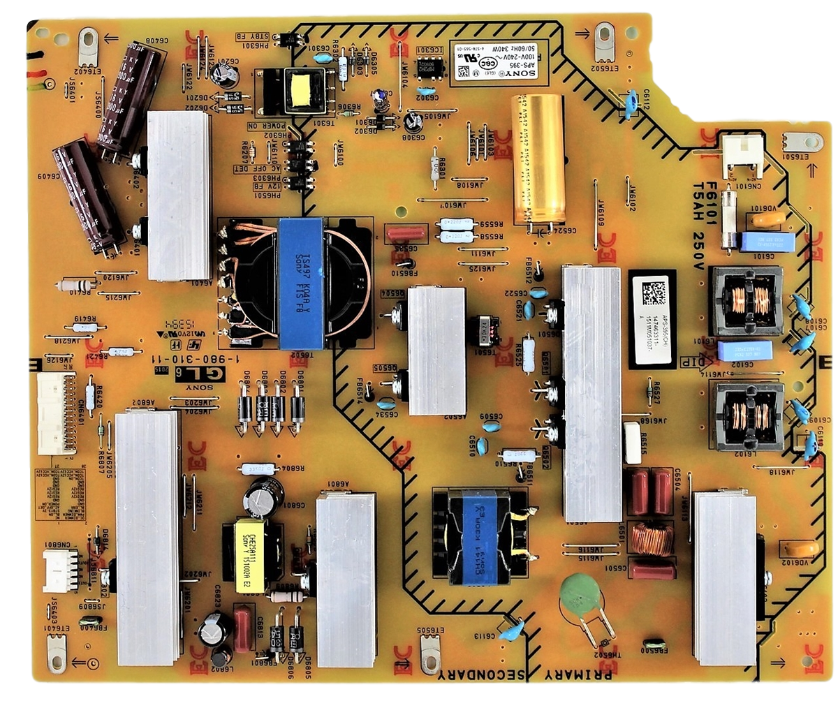 147463311, 1-474-633-11 Sony TV Module, power supply, APS-395, 1-980-310-11, APS-395(CH), XBR-55X810C, XBR-65X810C, XBR-55X700D, XBR-49X800C