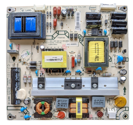 166034 Hisense Power Supply, RSAG7.820.5024/ROH, HLL-4046WL, 50K610GWN