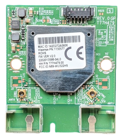 169548 Hisense WiFi Board, N89-WU322HS, 1130577, 55T880UW