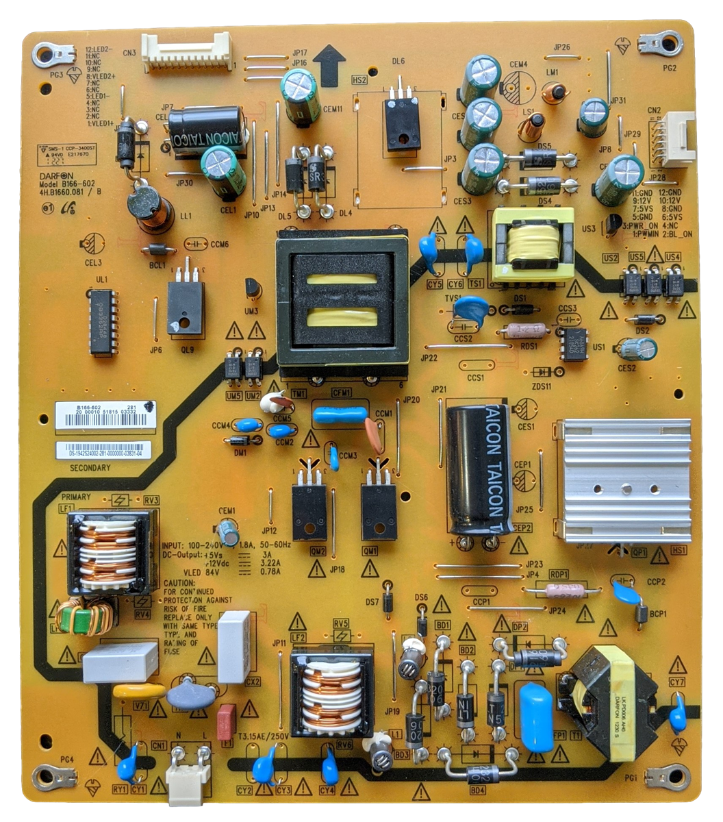 19.42S24.002 Insignia Power Supply, B166-602, NS-42D240A13