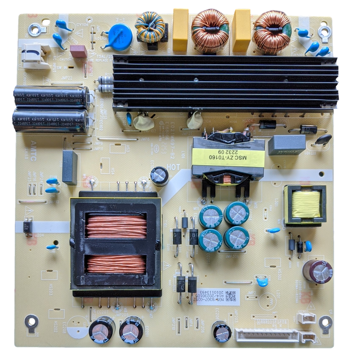 514C6507M05 ONN / JVC Power Supply, TV6507-ZC02-01, E021M697
