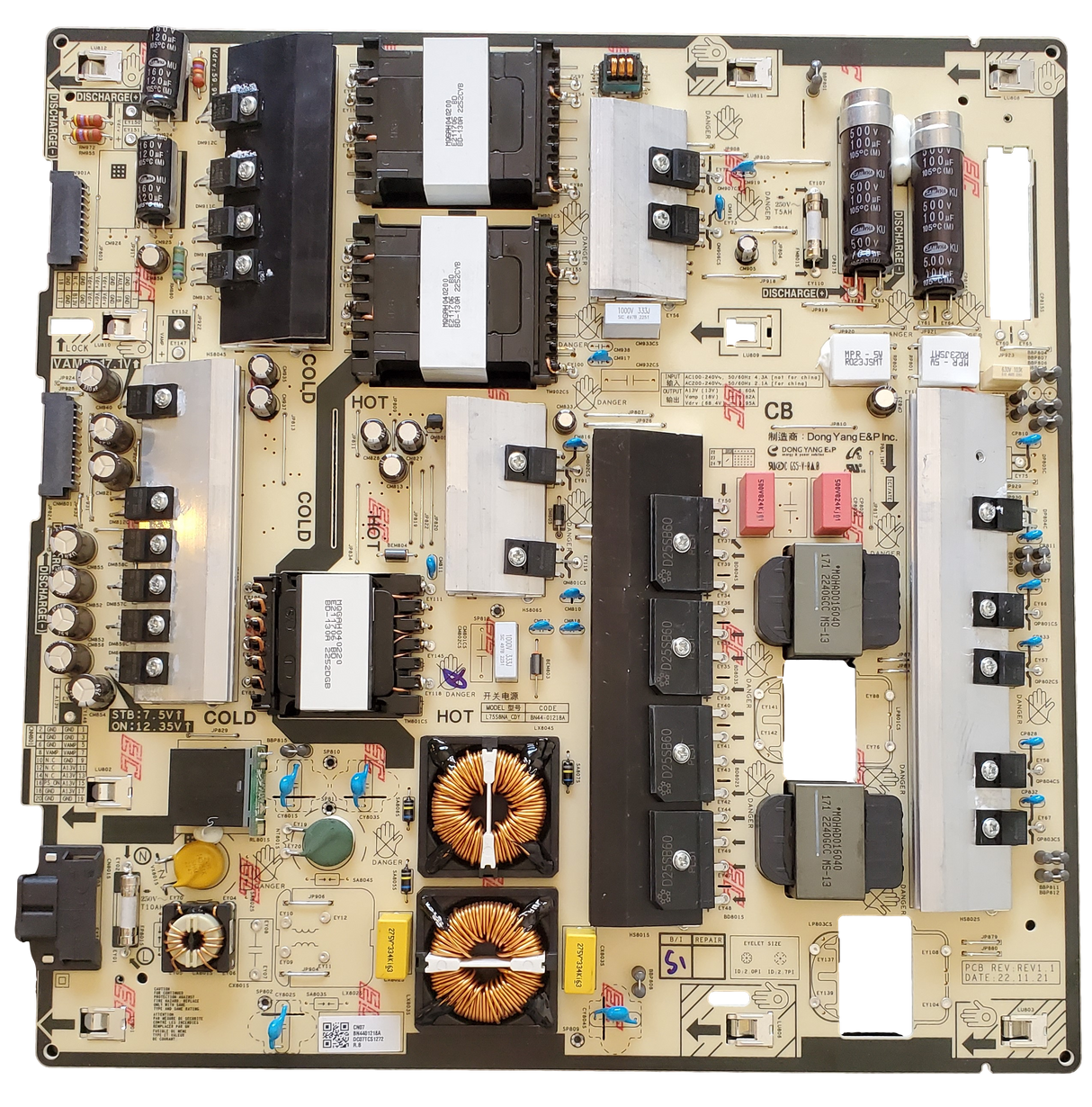 BN44-01218A Samsung Power Supply, BN4401218A, L75S8NA_CDY, QN75Q80CAFXZA