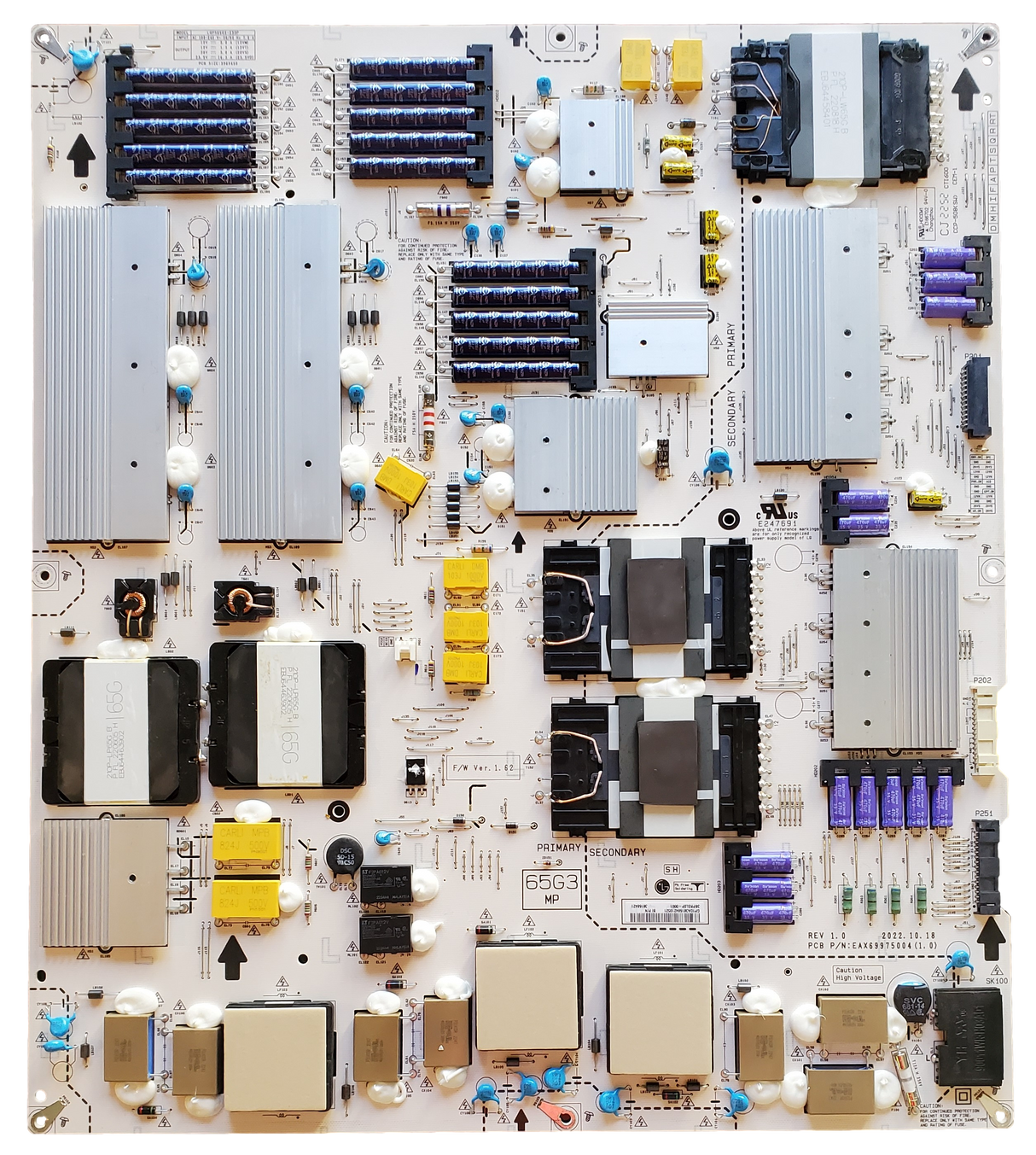 EBR38168421 LG Power Supply, 38168421, EAX69975004 (1.0), LGPS65G3-230P, OLED65G3PUA