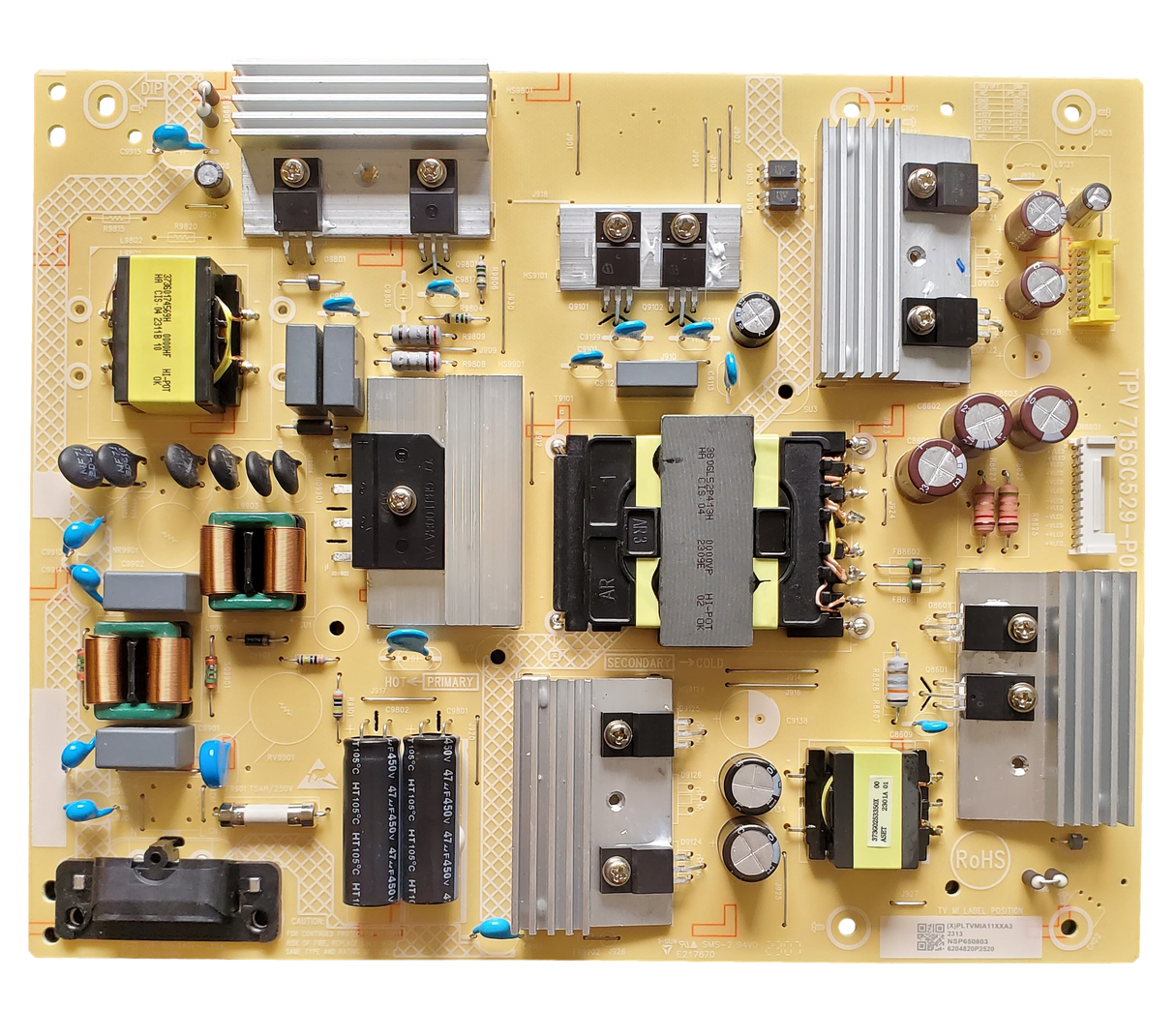 PLTVMIA11XXA3 ONN Power Supply Board, TPV715GC529-P02-000-B03S, 2313, NSP650803, 100012587