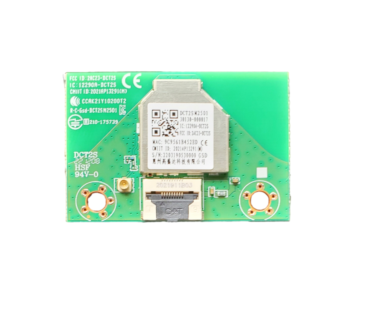 30130-000017 TCL Wi-Fi Board, DCT2SM2501, 75S446