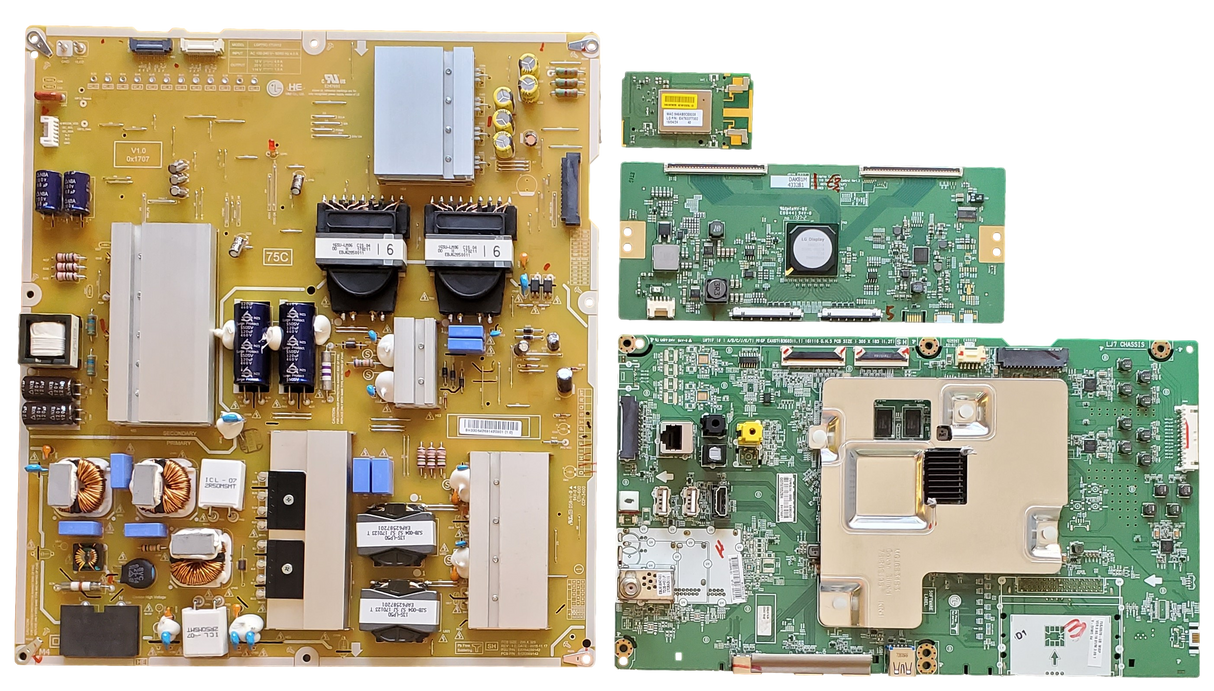 75SJ8570-UB LG TV Repair Parts Kit, EBT64553102 Main Board, EAY64269142 Power Supply, 6871L-4332B T-Con, EAT63377302 Wifi, 75Sj8570-UB, 75SJ8570-UB.AUSYLJR