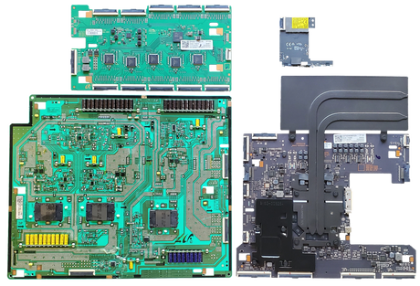 QN75QN800BFXZA Samsung TV Repair Parts Kit, BN94-17446B / BN94-17444M Main Board, BN44-01173A VSS Power Supply, BN94-17421A LED Driver, BN59-01395A Wifi, CA01, QN75QN800BFXZA