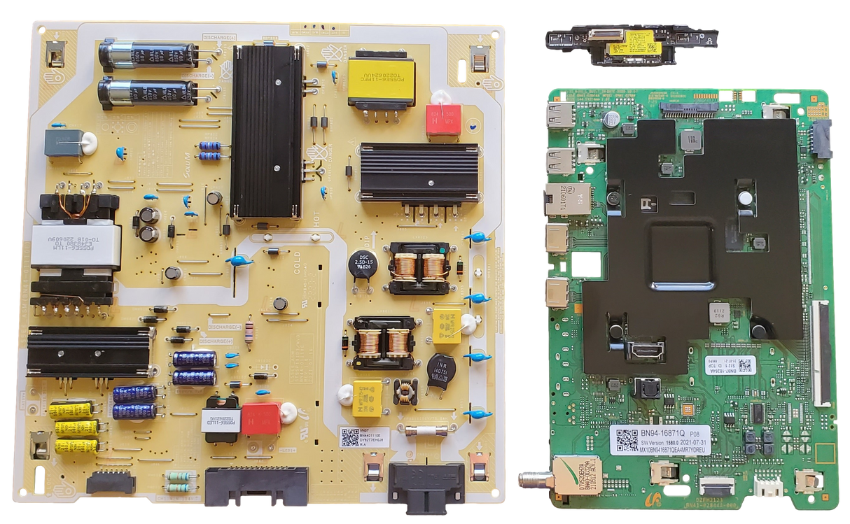 UN55AU8000BXZA Samsung TV Repair Parts Kit, BN94-16871Q Main Board, BN44-01110E Power Supply, BN59-01359A Wifi, JF13, UN55AU8000BXZA, UN55AU8000FXZA