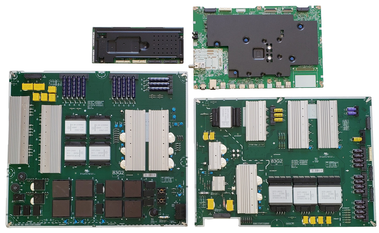 OLED83G2PUA LG TV Repair Parts Kit, EBT66948102 Main Board, EAY65905501 Power Supply, EAY65905502 Power Supply, 6871L-4399C T-Con, BUSYLJR, OLED83G2PUA