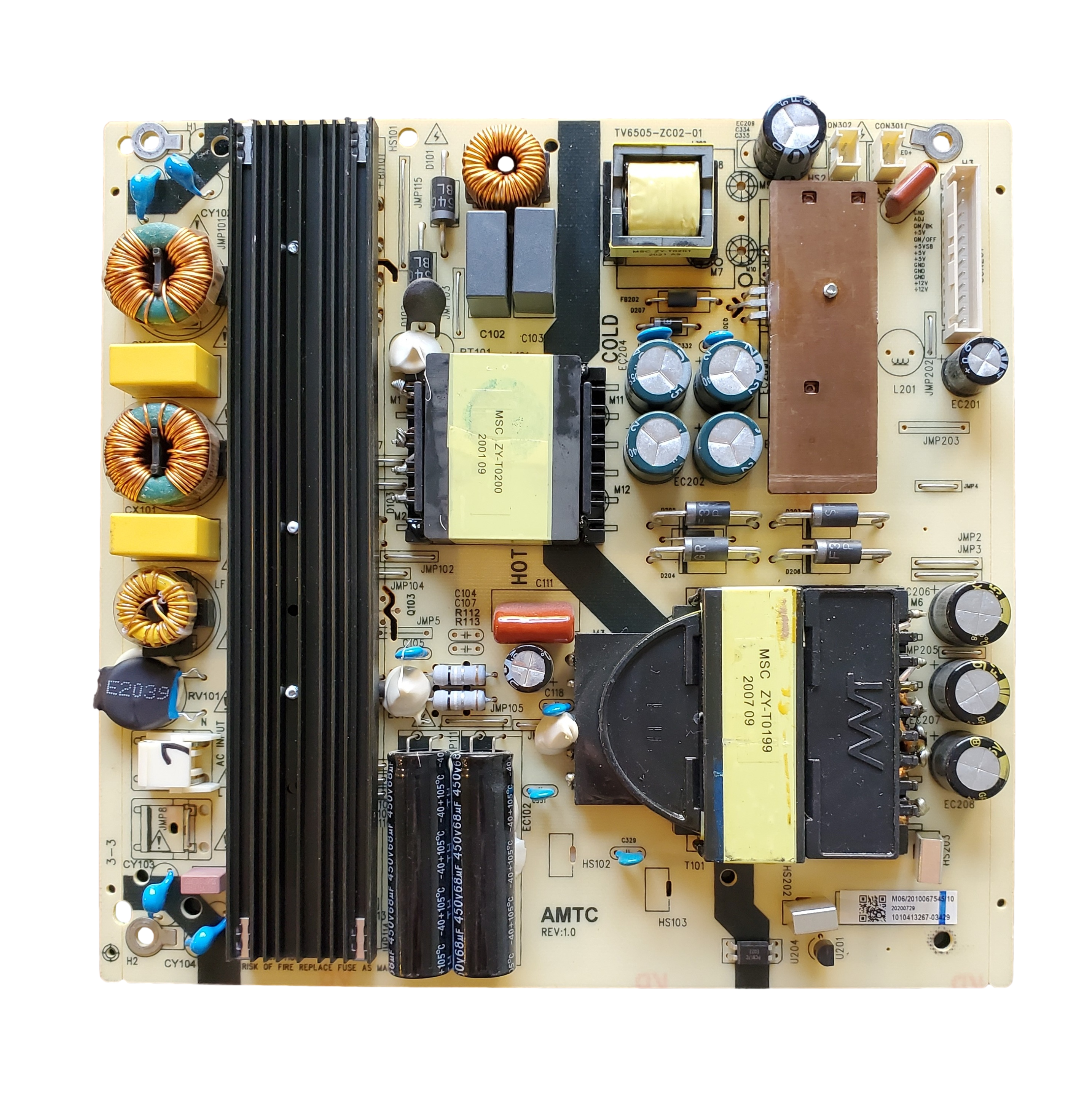 514C6505M06, RCA Power Supply Board, RTRU6527-B, TV6505-ZC02-01