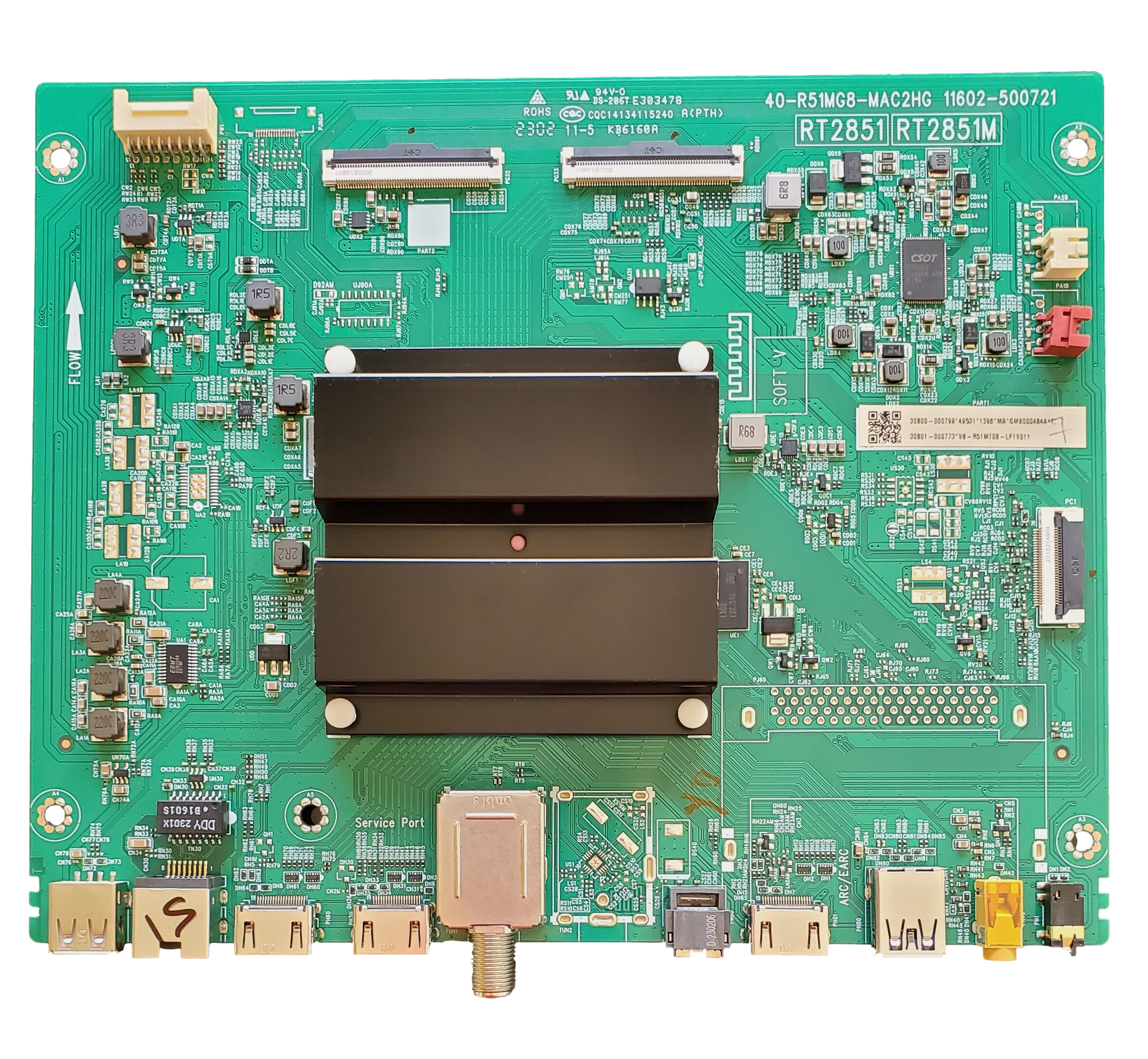 30800-000799 TCL Main Board, 30801-000773, V8-R51MT08-LF, 40