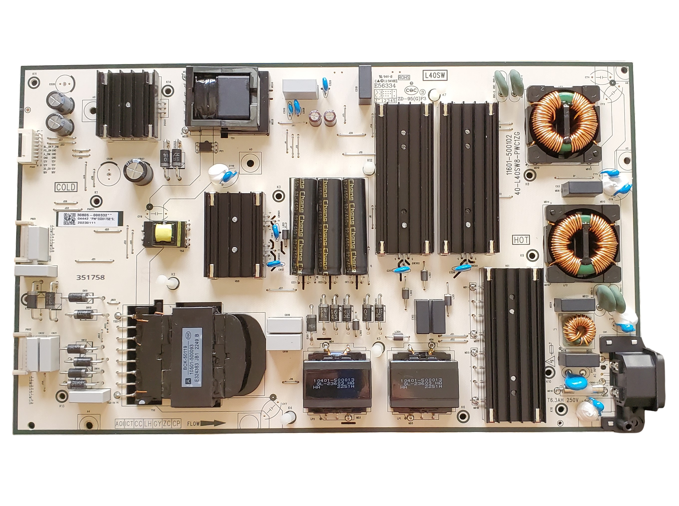 30805-000332 TCL Power Supply, 40-L40SW8-PWC1ZG, 11601