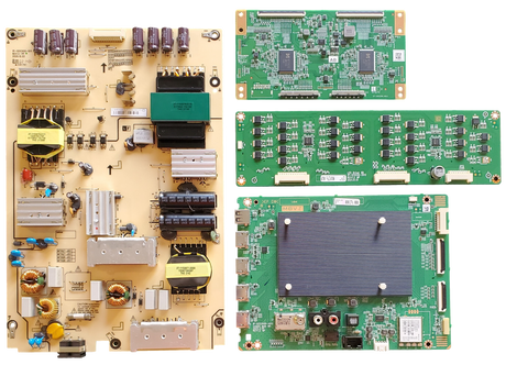 M65QXM-K03 Vizio TV Repair Parts Kit, Y8390034C Main Board, 09-65CAQ0A0-02 Power Supply, TJUA008AB T-Con, Y8389606B LED Driver, M65QXM-K03