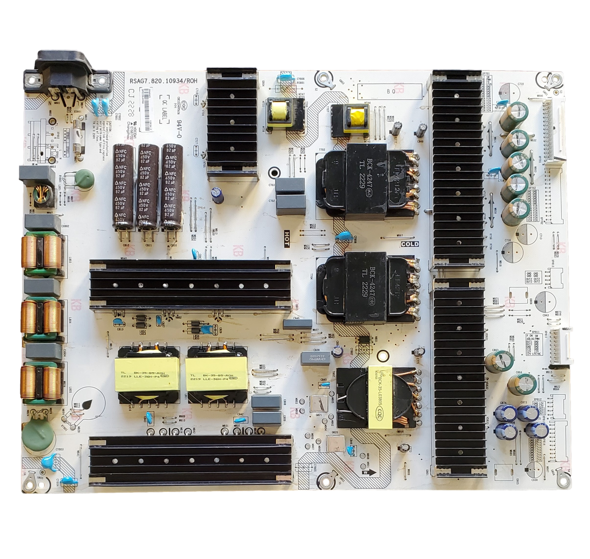 306063 HISENSE POWER SUPPLY, RSAG7.820.10934/ROH, E166702, 10934-E, 65U8H