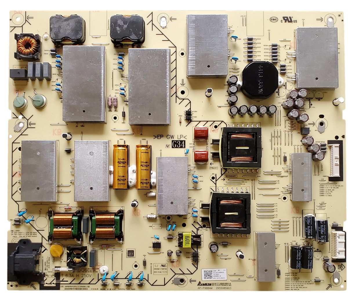 1-017-063-21 Sony Power Supply, ARP468AM, 101706321, XR-85X90L