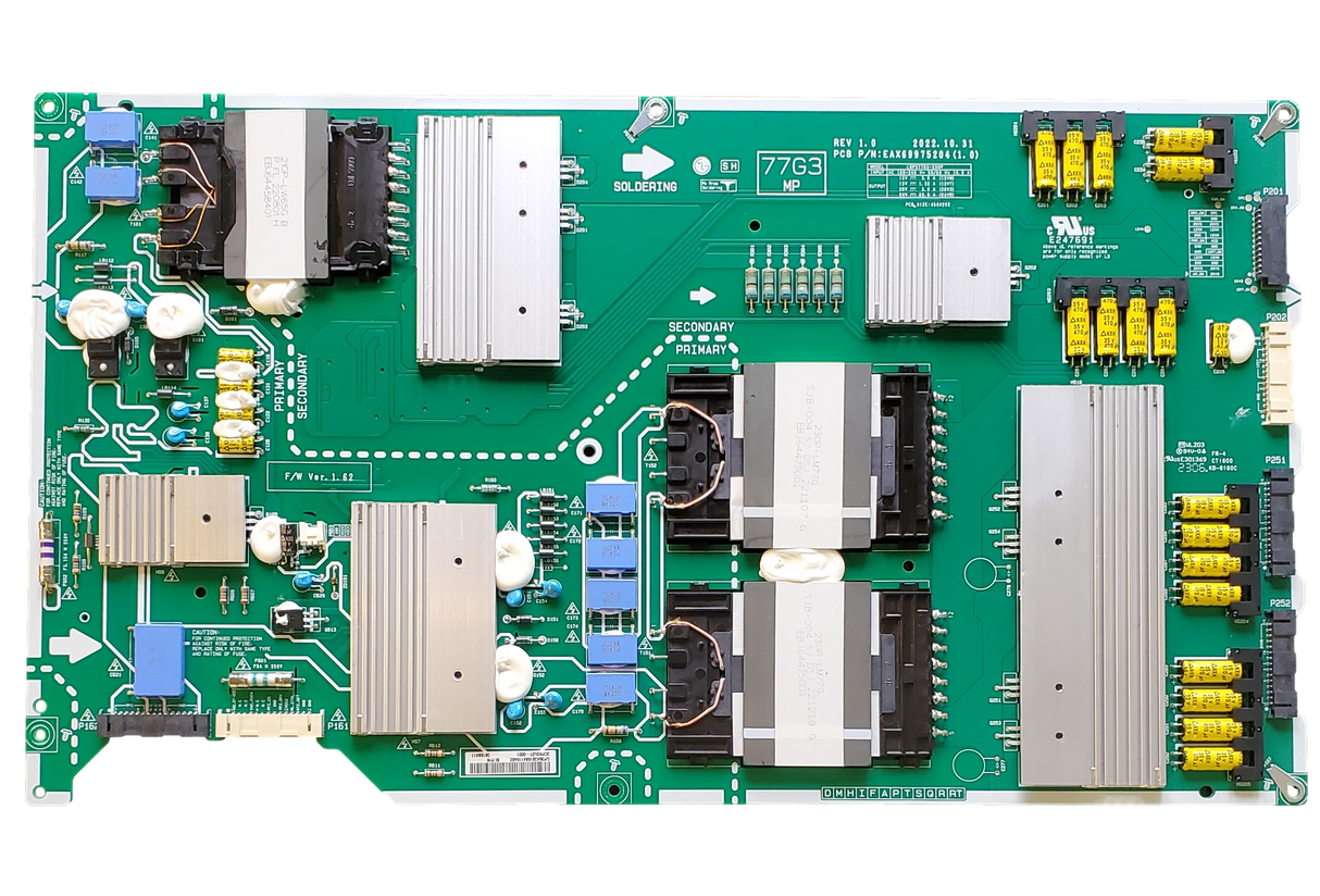 EBR38168411 LG Power Supply Board, EAX69975204 (1.0) , LGP577G3-23OP, 77G3, OLED77G3PUA