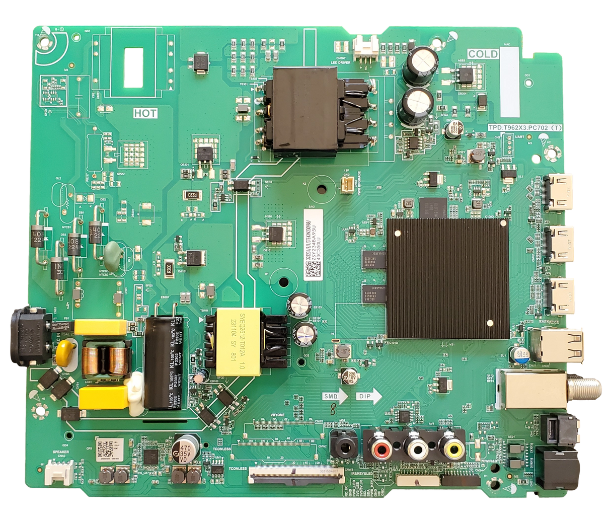 43C350LU-Main Hisense Main Board, 323231, TPD.T962X3.PC702, 43C350LU