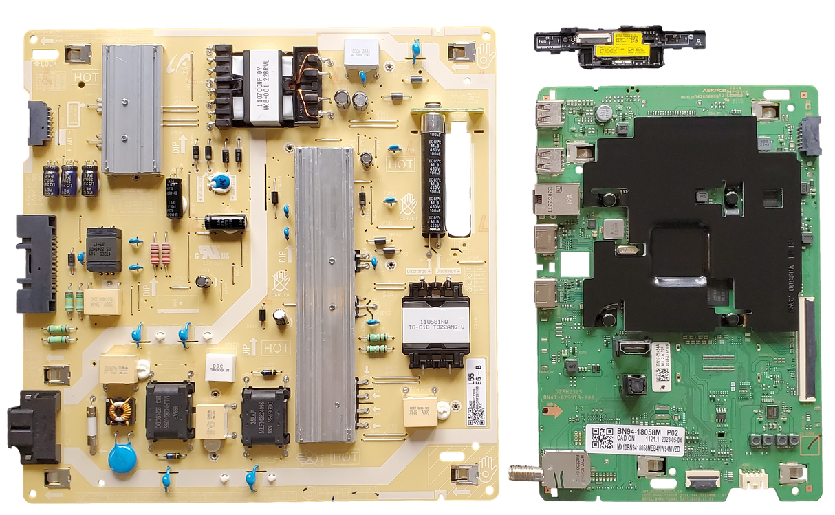 UN55CU8000FXZA Samsung TV Repair Parts Kit, BN94-18058M Main Board, BN44-01110H Power Supply, BN95-01407A Wifi, UN55CU8000FXZA