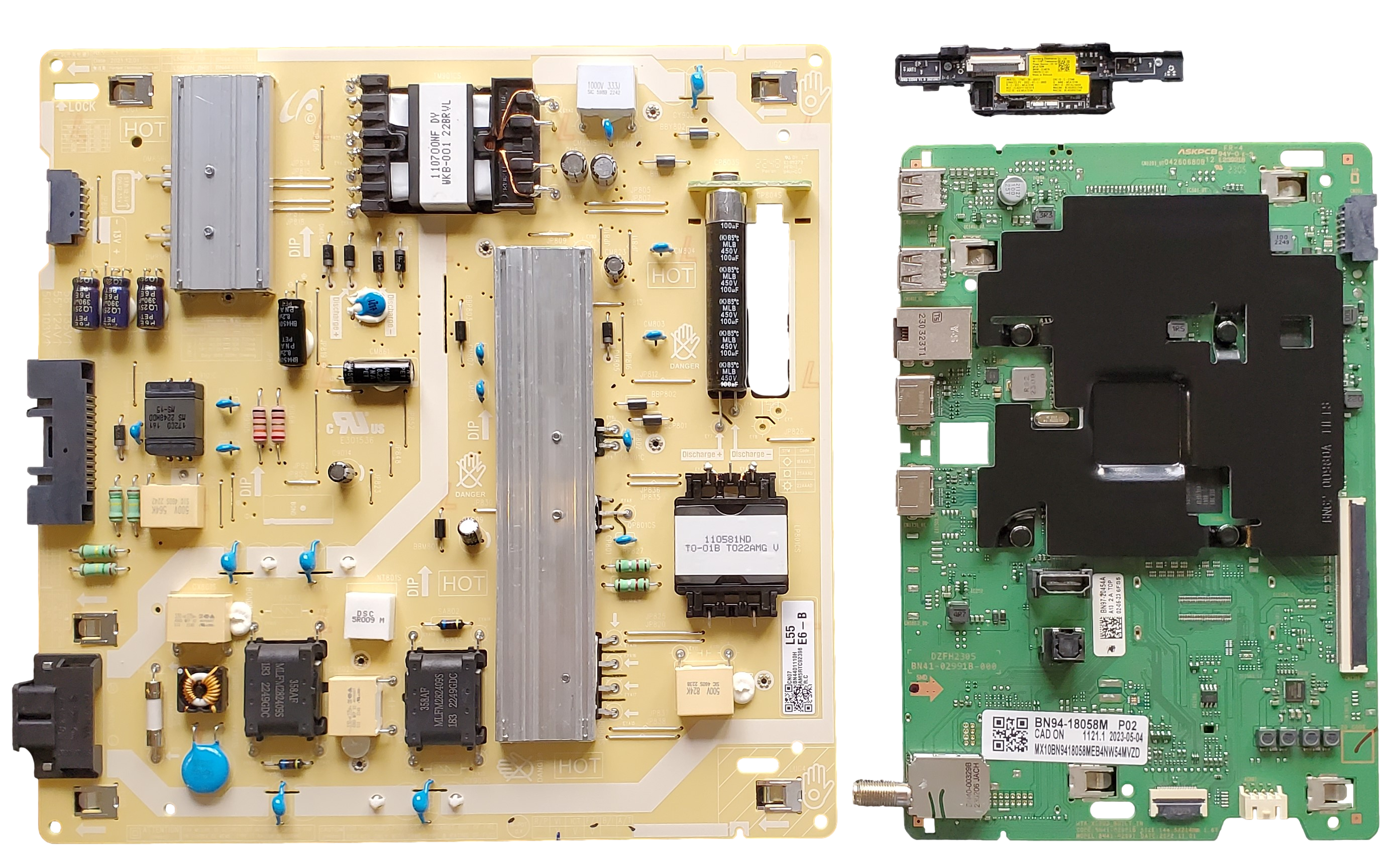UN55CU8000FXZA Samsung TV Repair Parts Kit, BN94-18058M Main Board